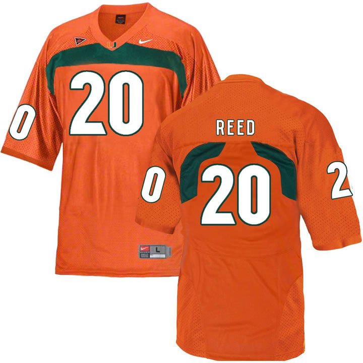Miami Hurricanes 20 Ed Reed Orange College Football Jersey DingZhi
